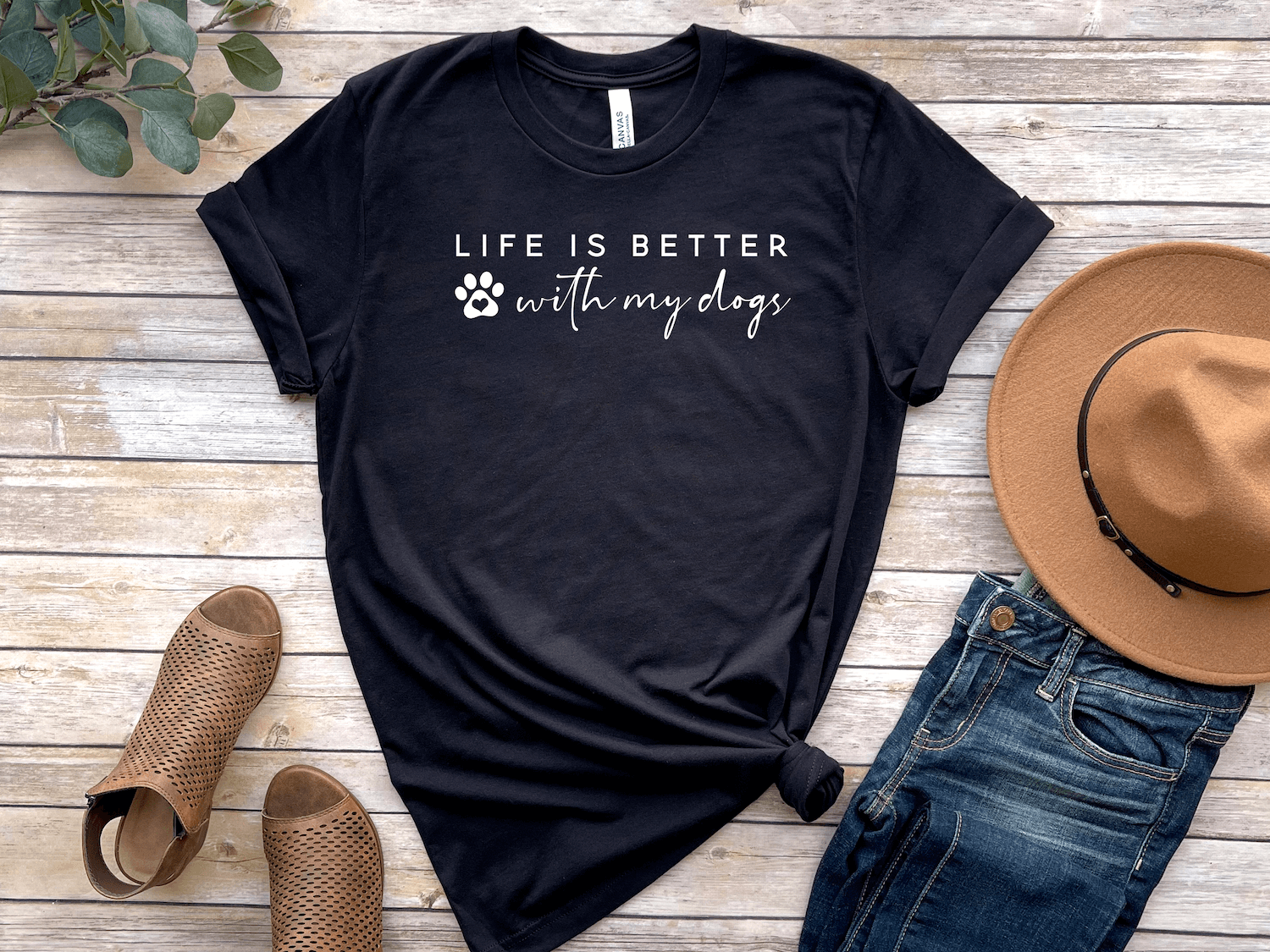 Life Is Better With My Dogs Short Sleeve Shirt